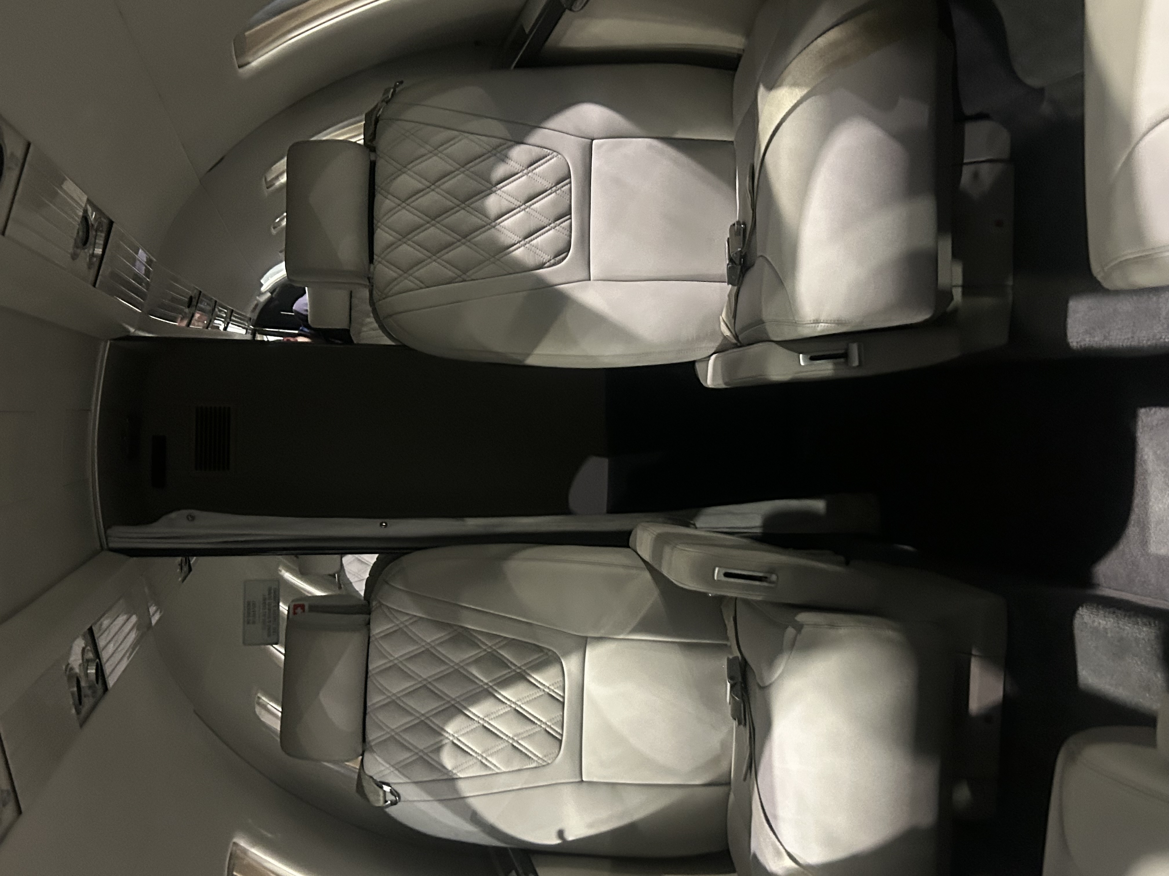 Interior jet cabin being detailed